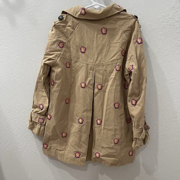 NWT Peek Marlow Embroidered Floral Trench Coat - Picture 5 of 7